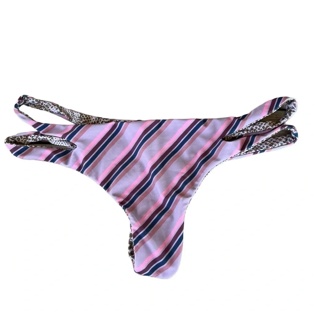 Acacia Swimwear Baldwin Bottom That 70s Strappy Sexy Cheeky Retro XL GUC